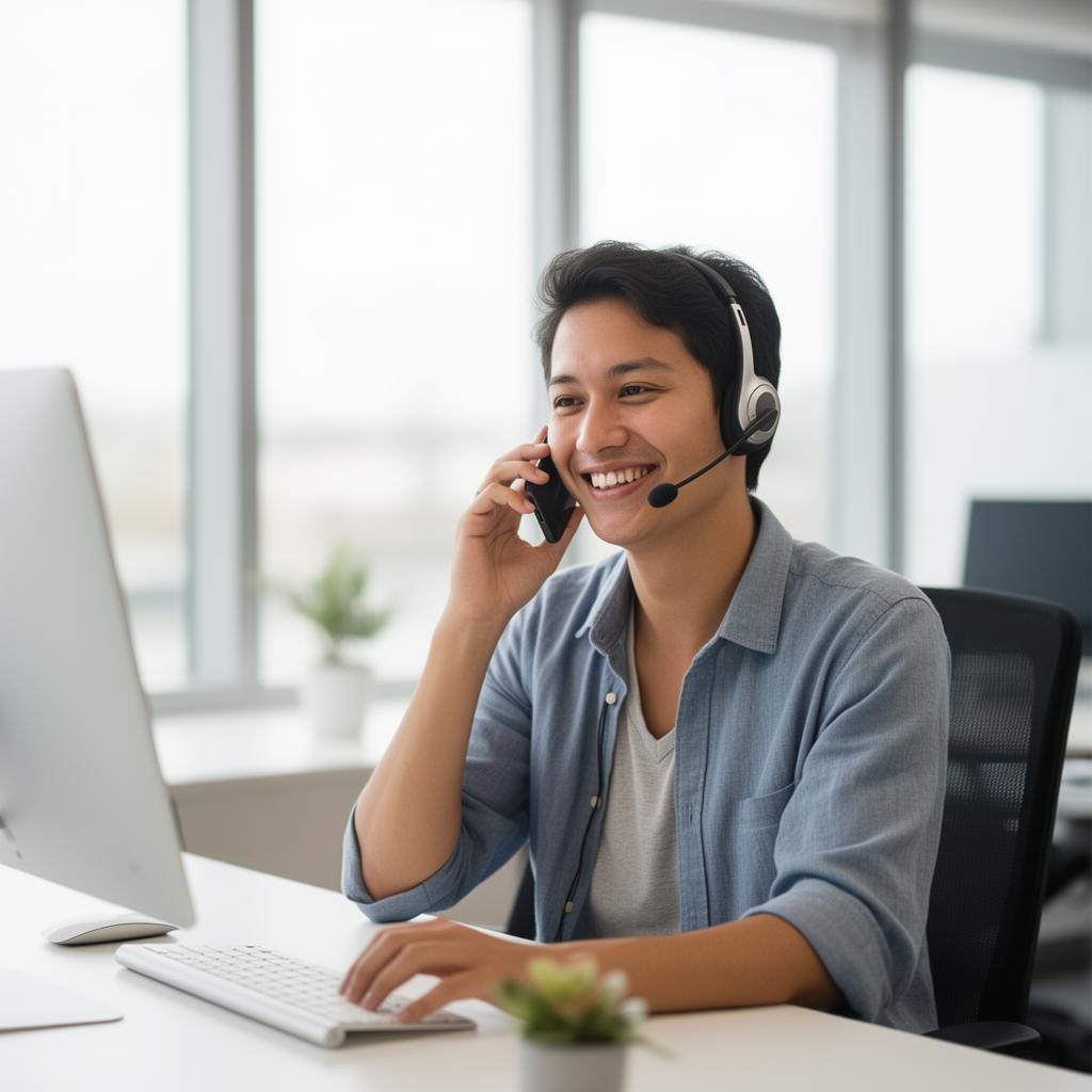 A licensed Climate Control Benefits advisor speaking with a customer